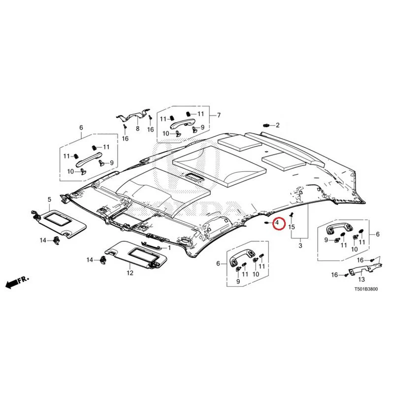 [NEW] JDM HONDA CIVIC FL4 2023 Roof Lining GENUINE OEM - Image 5