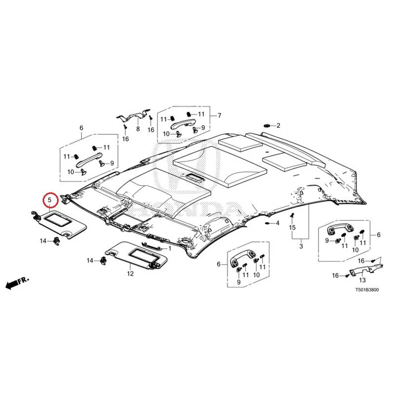 [NEW] JDM HONDA CIVIC FL4 2023 Roof Lining GENUINE OEM - Image 6