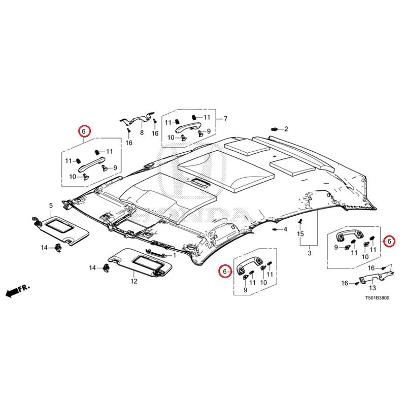 [NEW] JDM HONDA CIVIC FL4 2023 Roof Lining GENUINE OEM - Image 7