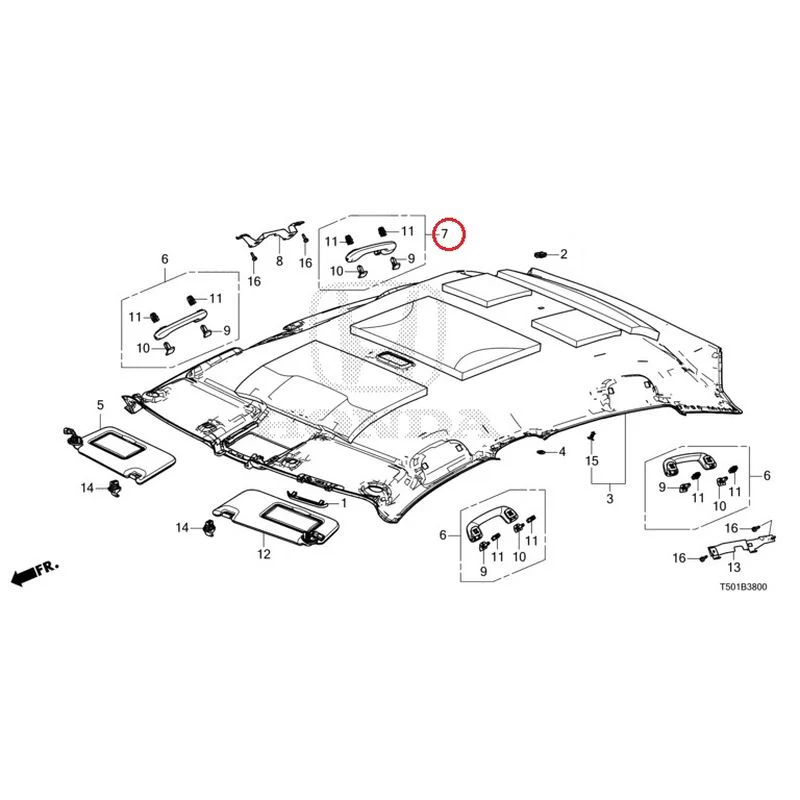 [NEW] JDM HONDA CIVIC FL4 2023 Roof Lining GENUINE OEM - Image 8