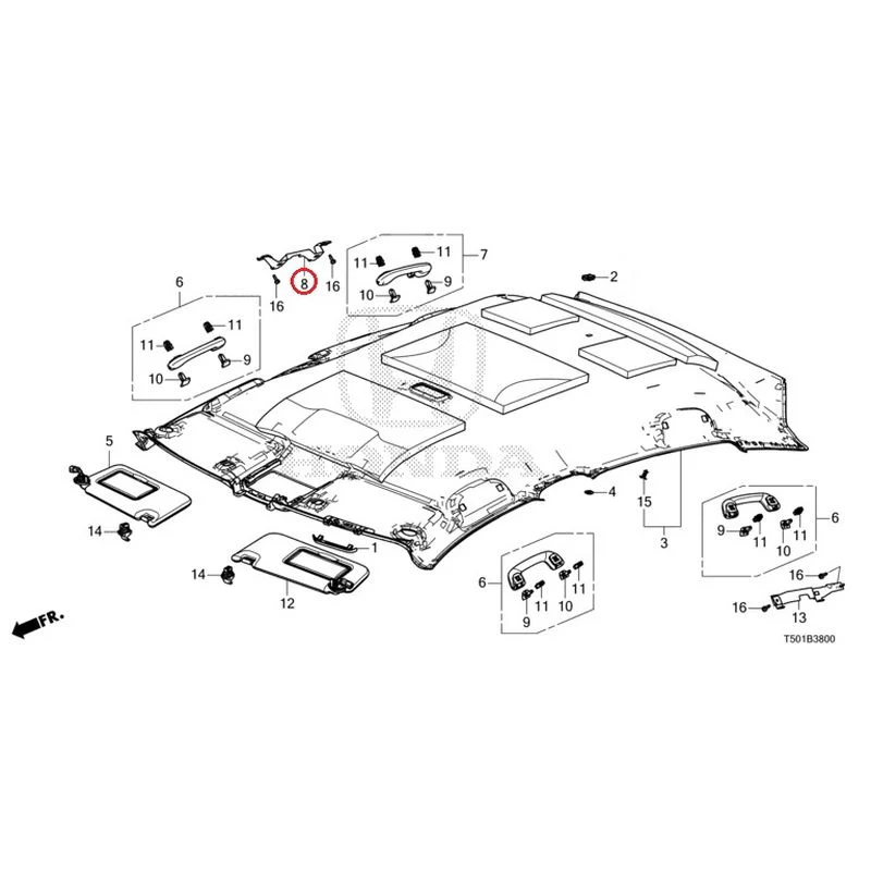 [NEW] JDM HONDA CIVIC FL4 2023 Roof Lining GENUINE OEM - Image 9