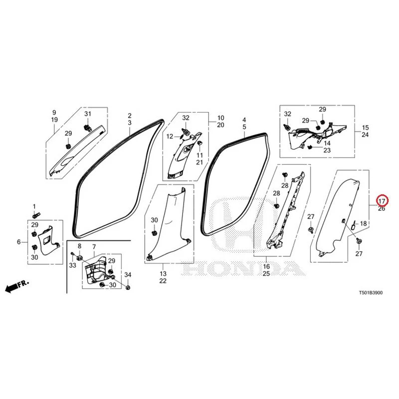 [NEW] JDM HONDA CIVIC FL4 2023 Pillar Garnish GENUINE OEM - Image 18