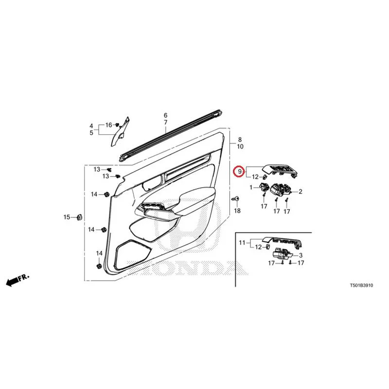 [NEW] JDM HONDA CIVIC FL4 2023 Front Door Lining GENUINE OEM - Image 10