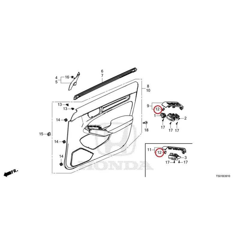 [NEW] JDM HONDA CIVIC FL4 2023 Front Door Lining GENUINE OEM - Image 13