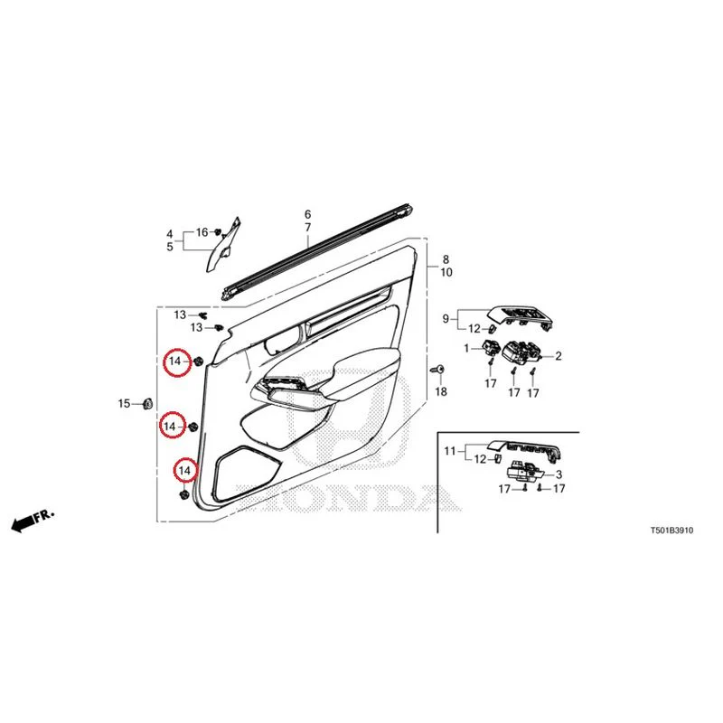 [NEW] JDM HONDA CIVIC FL4 2023 Front Door Lining GENUINE OEM - Image 15