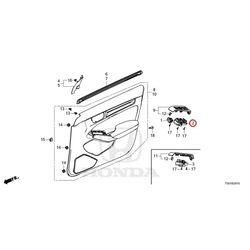 [NEW] JDM HONDA CIVIC FL4 2023 Front Door Lining GENUINE OEM - Image 3