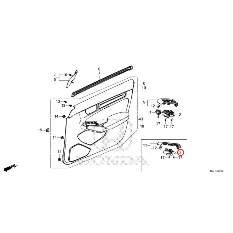 [NEW] JDM HONDA CIVIC FL4 2023 Front Door Lining GENUINE OEM - Image 4