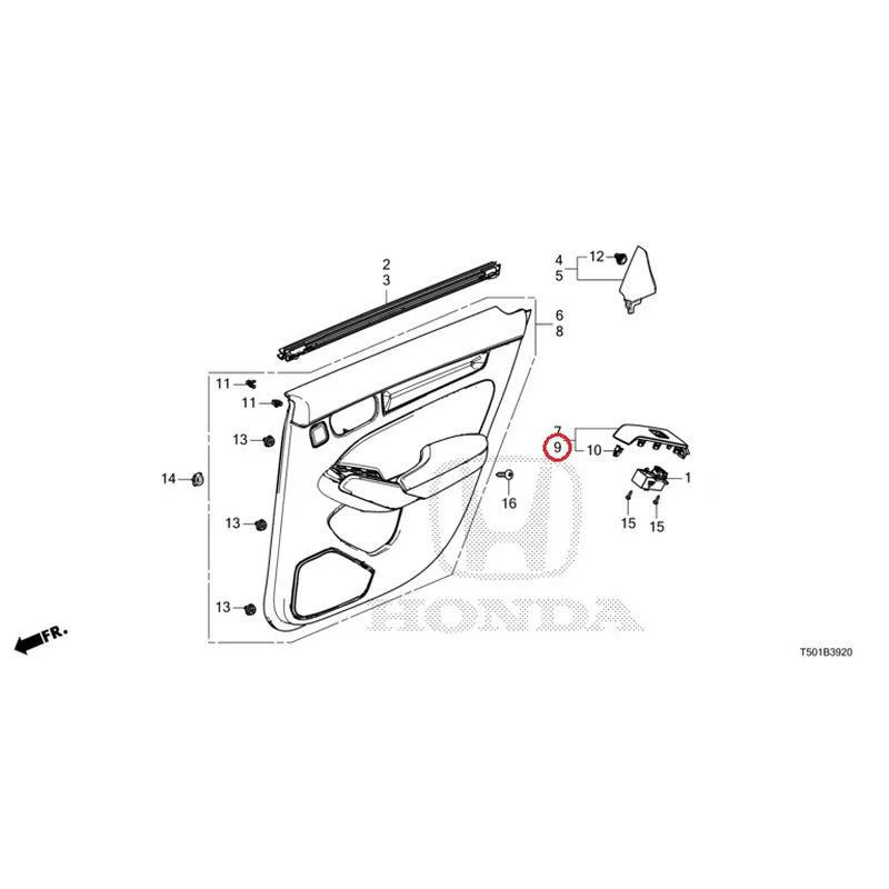 [NEW] JDM HONDA CIVIC FL4 2023 Rear Door Lining GENUINE OEM - Image 10