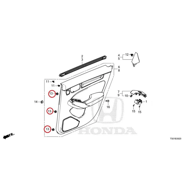 [NEW] JDM HONDA CIVIC FL4 2023 Rear Door Lining GENUINE OEM - Image 14