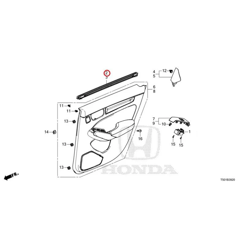 [NEW] JDM HONDA CIVIC FL4 2023 Rear Door Lining GENUINE OEM - Image 3