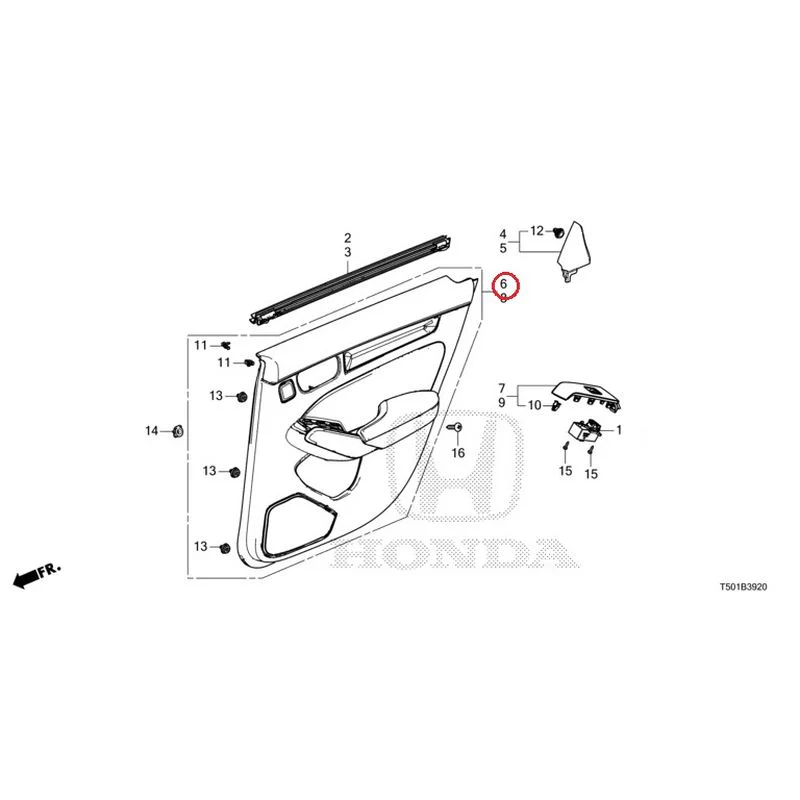 [NEW] JDM HONDA CIVIC FL4 2023 Rear Door Lining GENUINE OEM - Image 7