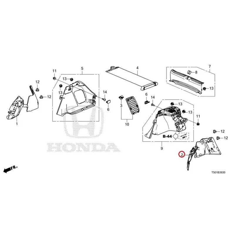 [NEW] JDM HONDA CIVIC FL4 2023 Side Lining GENUINE OEM - Image 3