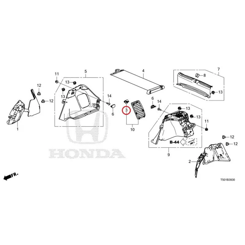 [NEW] JDM HONDA CIVIC FL4 2023 Side Lining GENUINE OEM - Image 4