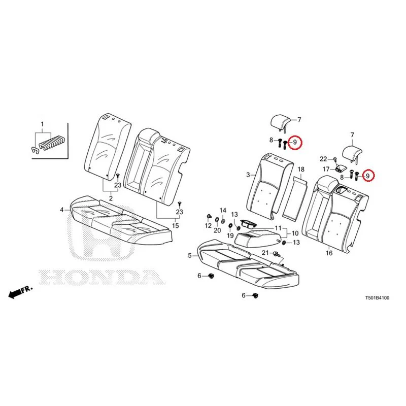 [NEW] JDM HONDA CIVIC FL4 2023 Rear Seat GENUINE OEM - Image 10