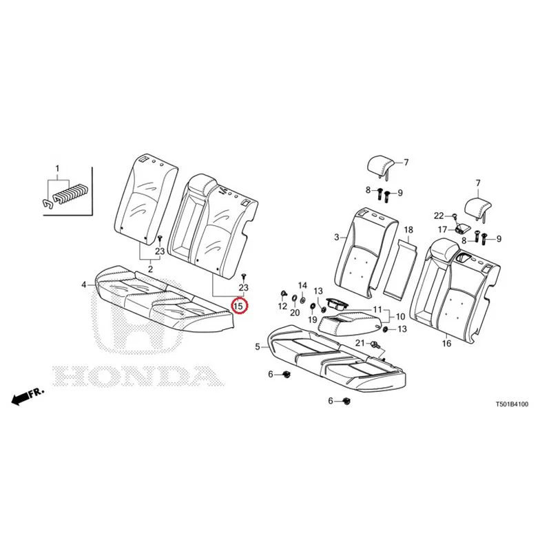 [NEW] JDM HONDA CIVIC FL4 2023 Rear Seat GENUINE OEM - Image 16