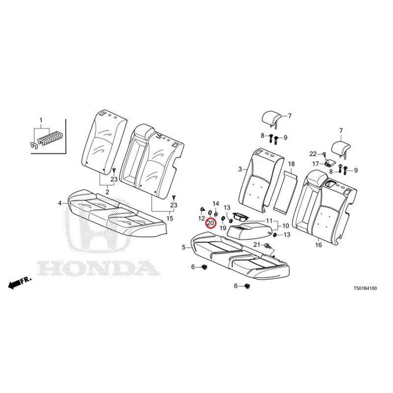 [NEW] JDM HONDA CIVIC FL4 2023 Rear Seat GENUINE OEM - Image 21