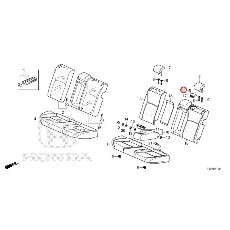 [NEW] JDM HONDA CIVIC FL4 2023 Rear Seat GENUINE OEM - Image 23