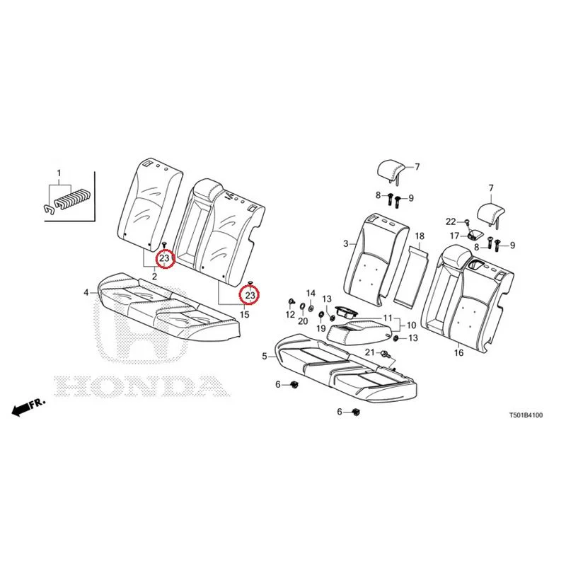 [NEW] JDM HONDA CIVIC FL4 2023 Rear Seat GENUINE OEM - Image 24