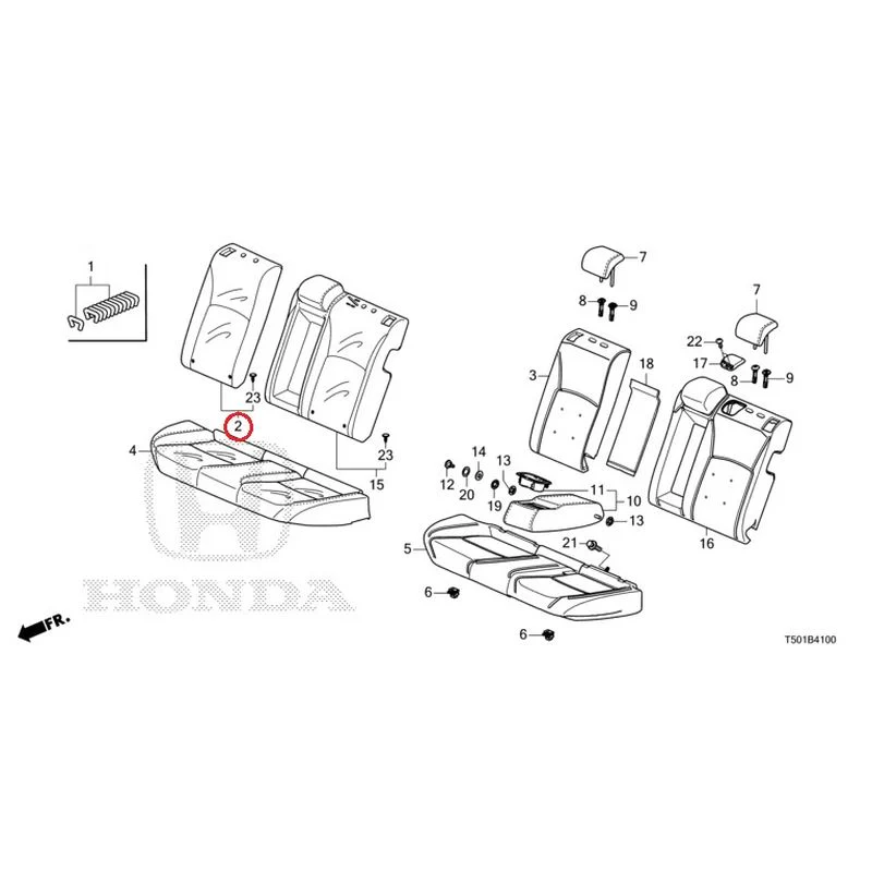 [NEW] JDM HONDA CIVIC FL4 2023 Rear Seat GENUINE OEM - Image 3