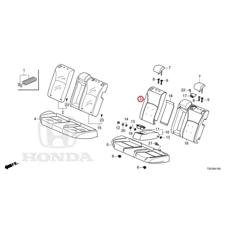 [NEW] JDM HONDA CIVIC FL4 2023 Rear Seat GENUINE OEM - Image 4