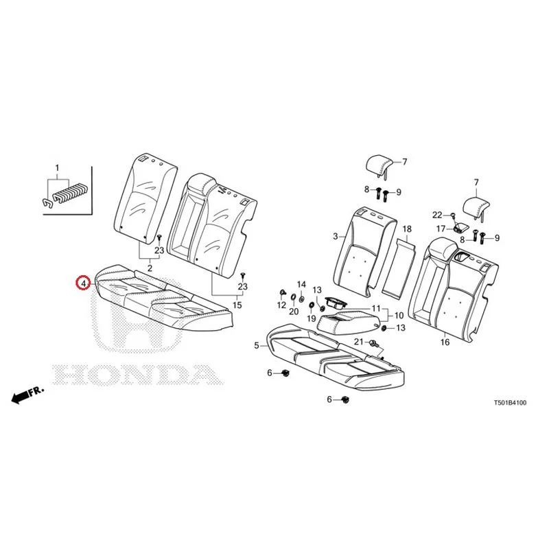 [NEW] JDM HONDA CIVIC FL4 2023 Rear Seat GENUINE OEM - Image 5
