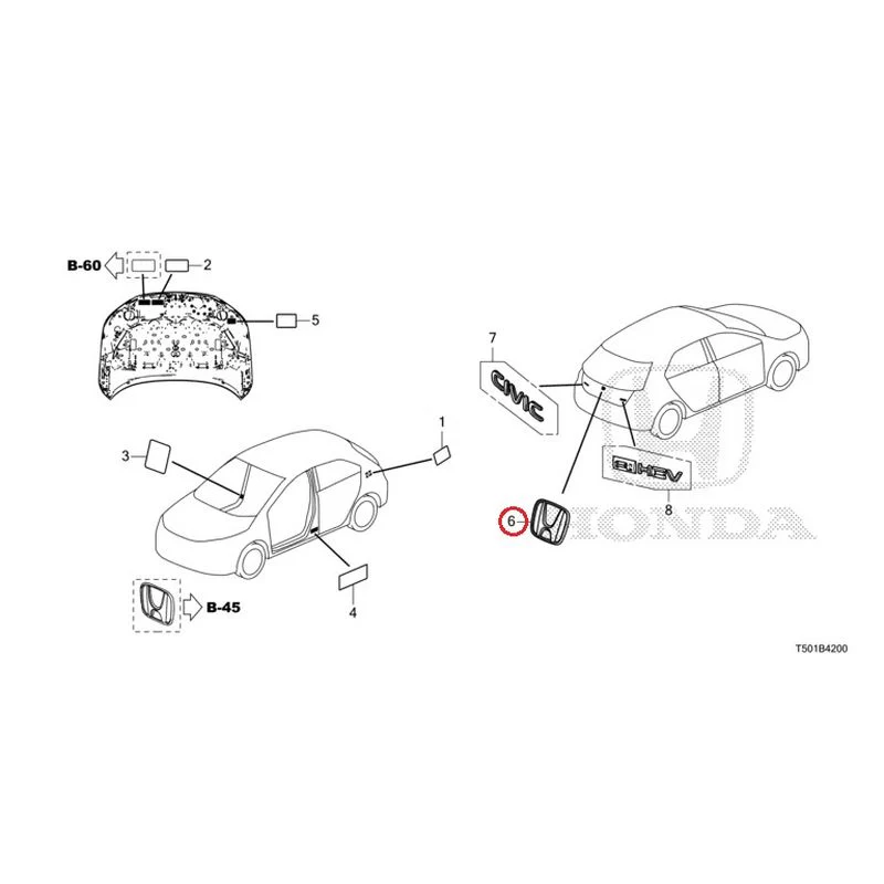 [NEW] JDM HONDA CIVIC FL4 2023 Emblem/Caution Label GENUINE OEM - Image 7
