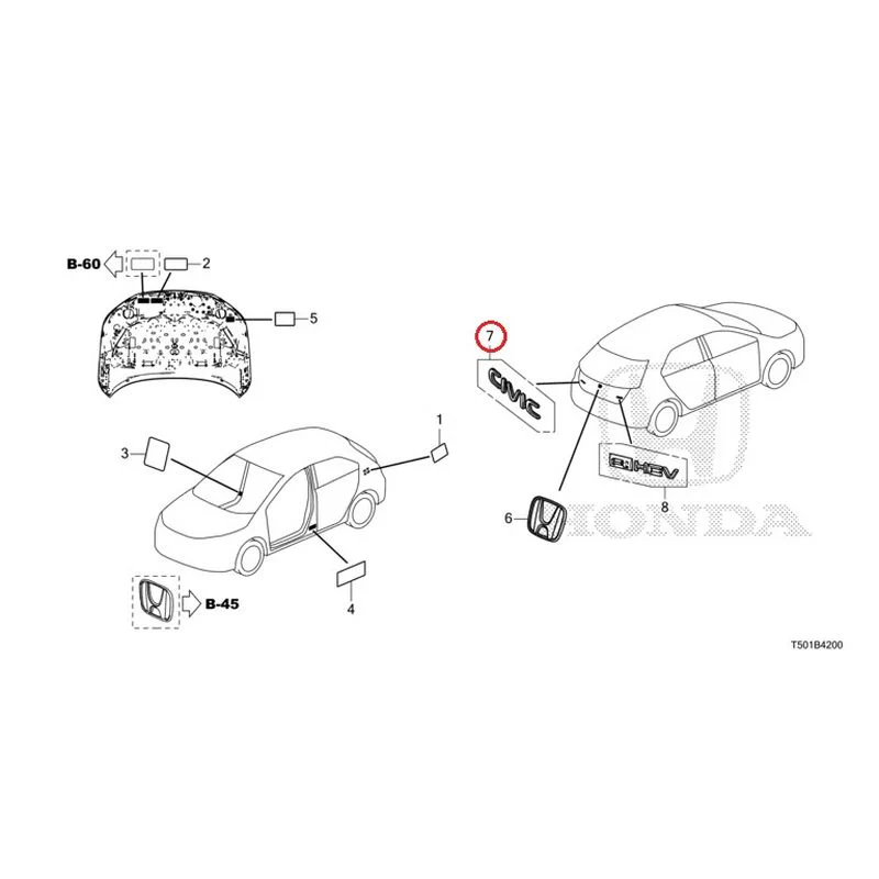 [NEW] JDM HONDA CIVIC FL4 2023 Emblem/Caution Label GENUINE OEM - Image 8