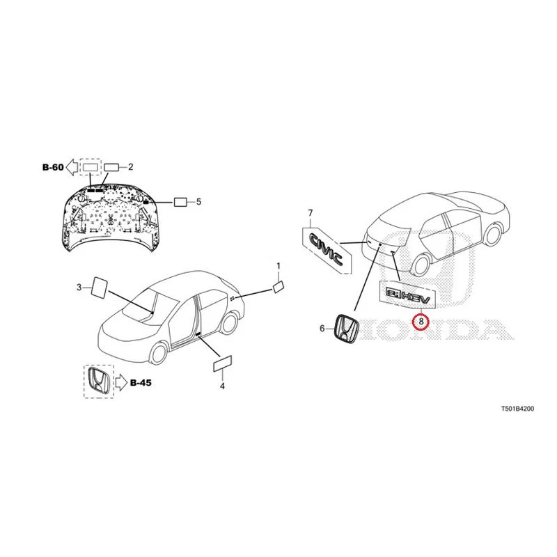 [NEW] JDM HONDA CIVIC FL4 2023 Emblem/Caution Label GENUINE OEM - Image 9
