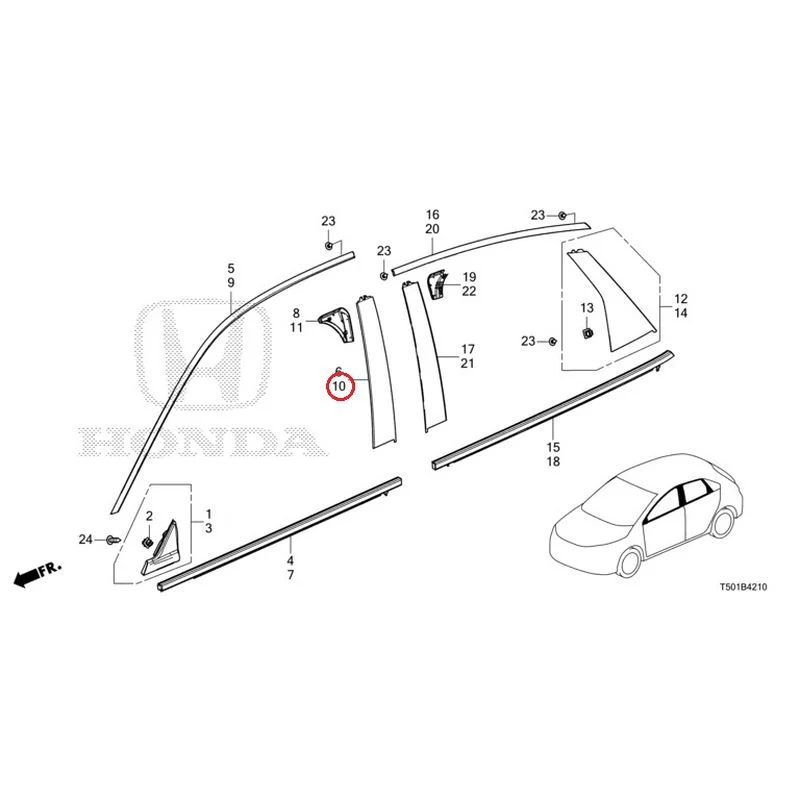 [NEW] JDM HONDA CIVIC FL4 2023 Molding GENUINE OEM - Image 11