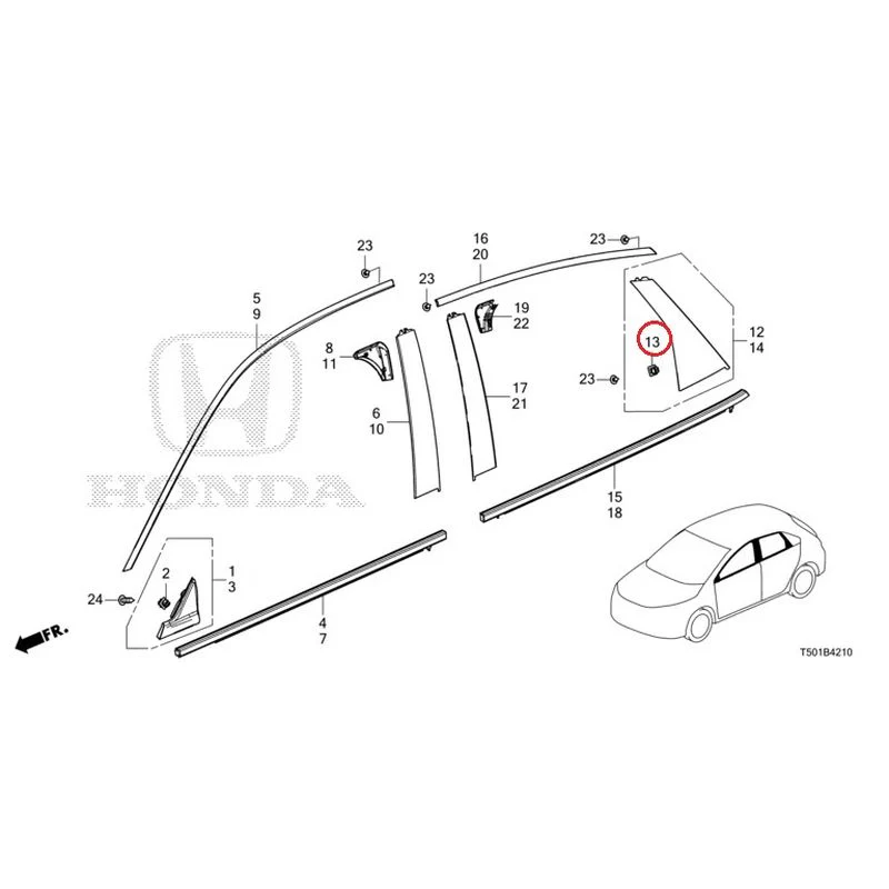 [NEW] JDM HONDA CIVIC FL4 2023 Molding GENUINE OEM - Image 14