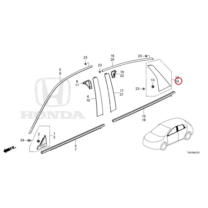 [NEW] JDM HONDA CIVIC FL4 2023 Molding GENUINE OEM - Image 15