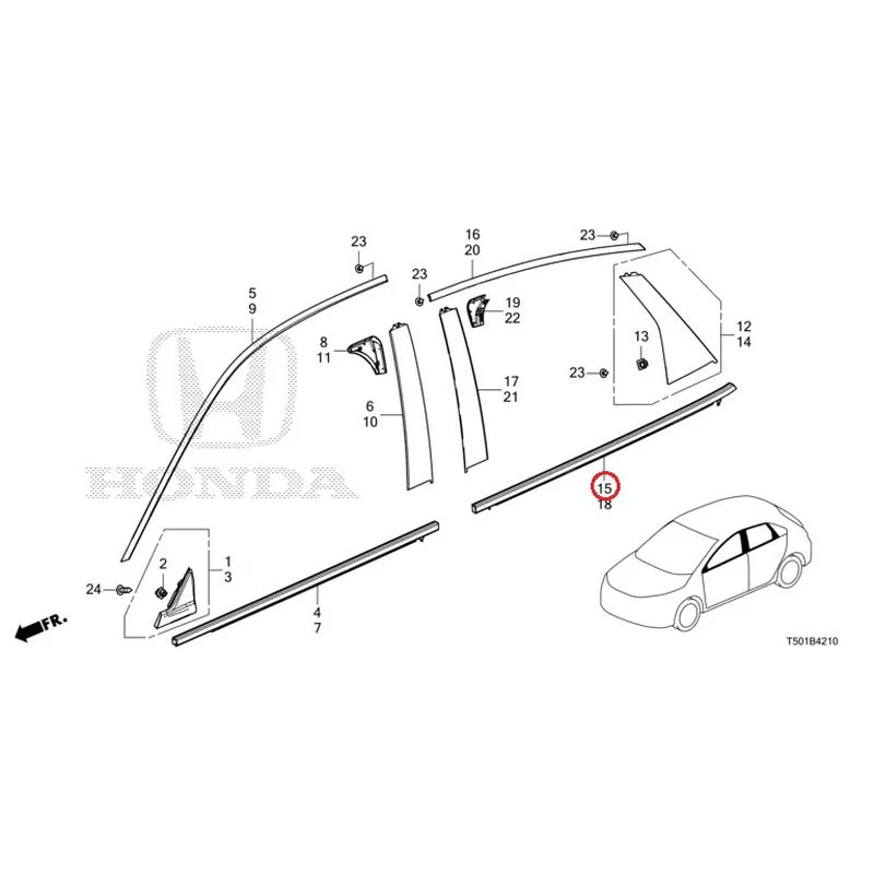 [NEW] JDM HONDA CIVIC FL4 2023 Molding GENUINE OEM - Image 16