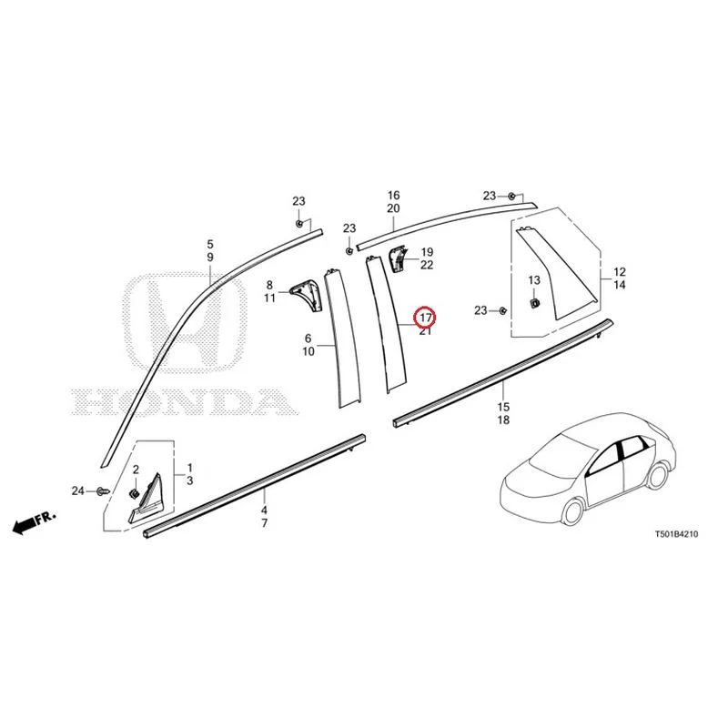 [NEW] JDM HONDA CIVIC FL4 2023 Molding GENUINE OEM - Image 18