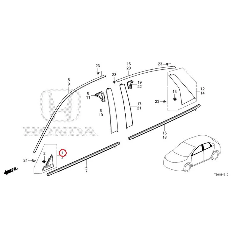 [NEW] JDM HONDA CIVIC FL4 2023 Molding GENUINE OEM - Image 2