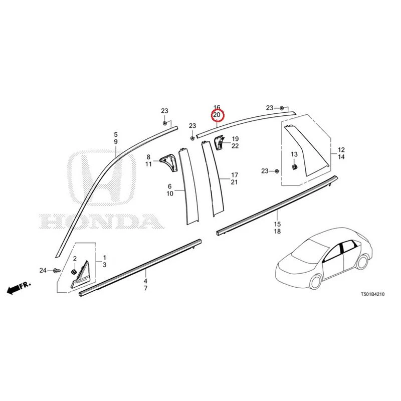 [NEW] JDM HONDA CIVIC FL4 2023 Molding GENUINE OEM - Image 21