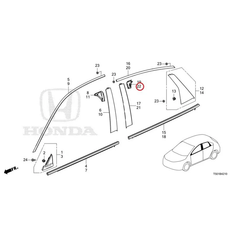 [NEW] JDM HONDA CIVIC FL4 2023 Molding GENUINE OEM - Image 23