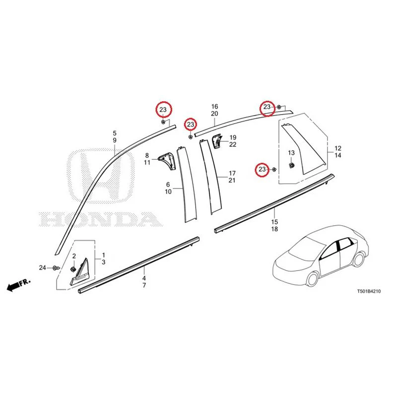 [NEW] JDM HONDA CIVIC FL4 2023 Molding GENUINE OEM - Image 24