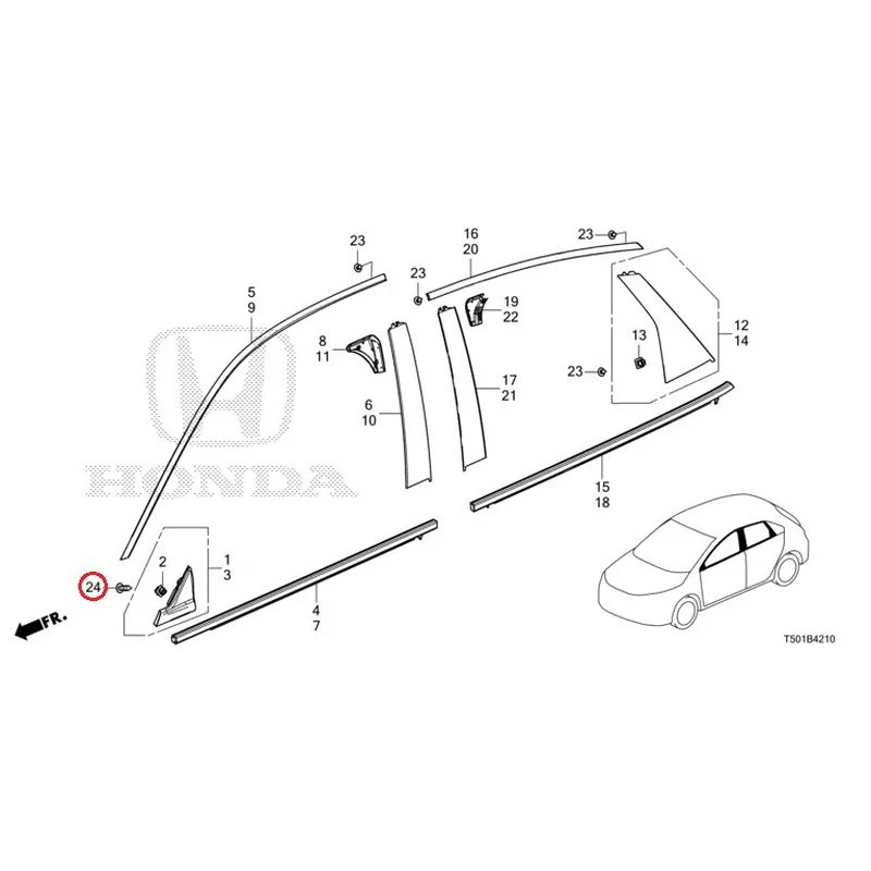 [NEW] JDM HONDA CIVIC FL4 2023 Molding GENUINE OEM - Image 25