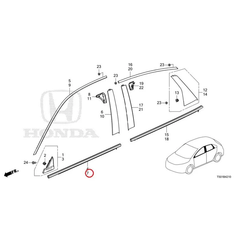[NEW] JDM HONDA CIVIC FL4 2023 Molding GENUINE OEM - Image 8