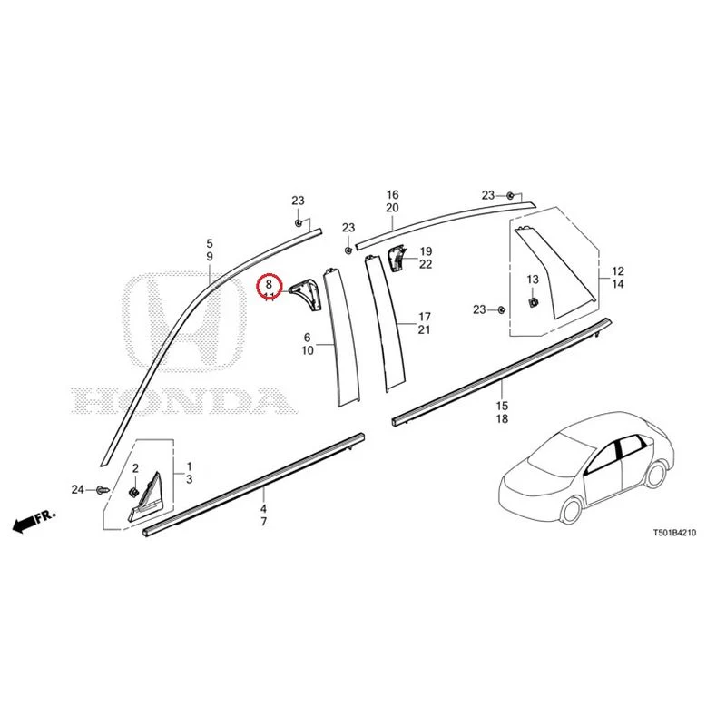 [NEW] JDM HONDA CIVIC FL4 2023 Molding GENUINE OEM - Image 9