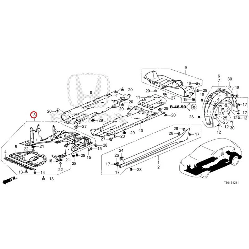 [NEW] JDM HONDA CIVIC FL4 2023 Side Sill Garnish/Under Cover GENUINE OEM - Image 12