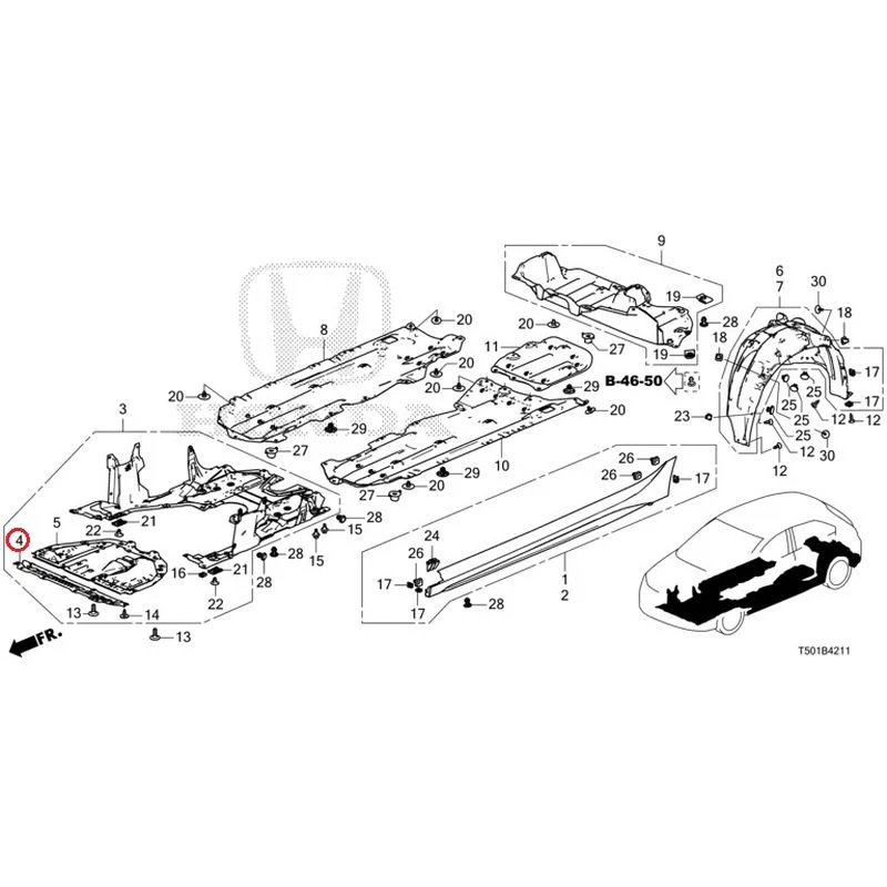 [NEW] JDM HONDA CIVIC FL4 2023 Side Sill Garnish/Under Cover GENUINE OEM - Image 13