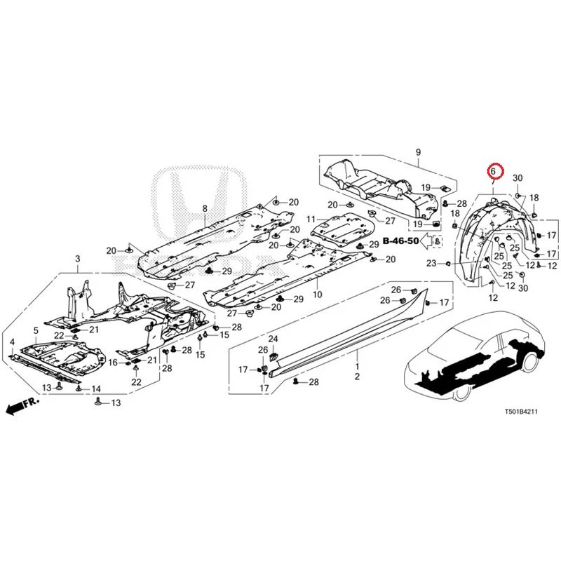 [NEW] JDM HONDA CIVIC FL4 2023 Side Sill Garnish/Under Cover GENUINE OEM - Image 15