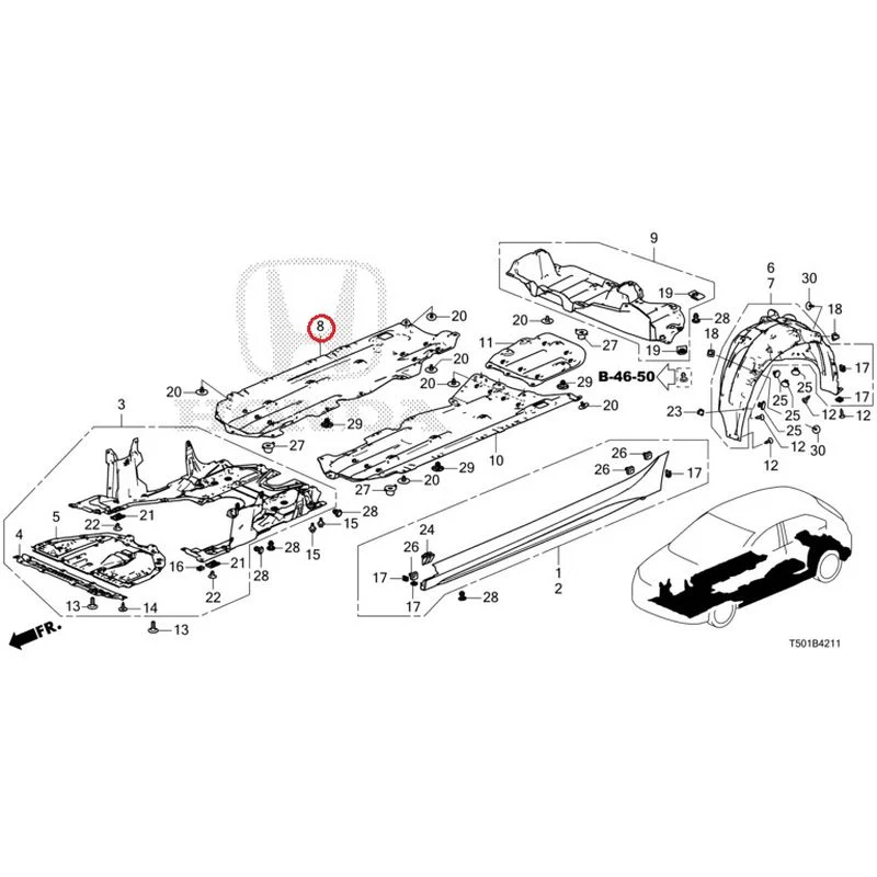 [NEW] JDM HONDA CIVIC FL4 2023 Side Sill Garnish/Under Cover GENUINE OEM - Image 17