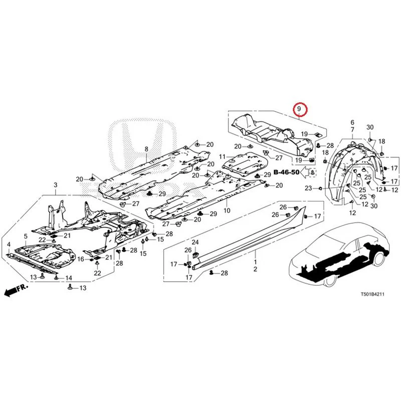 [NEW] JDM HONDA CIVIC FL4 2023 Side Sill Garnish/Under Cover GENUINE OEM - Image 18