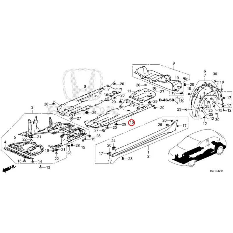 [NEW] JDM HONDA CIVIC FL4 2023 Side Sill Garnish/Under Cover GENUINE OEM - Image 19