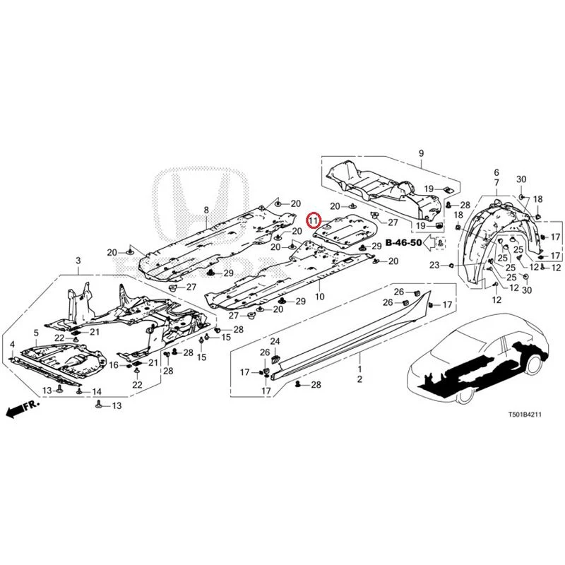 [NEW] JDM HONDA CIVIC FL4 2023 Side Sill Garnish/Under Cover GENUINE OEM - Image 20