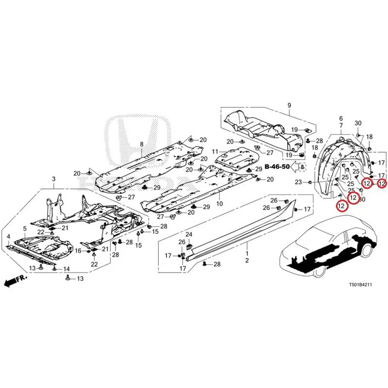 [NEW] JDM HONDA CIVIC FL4 2023 Side Sill Garnish/Under Cover GENUINE OEM - Image 21