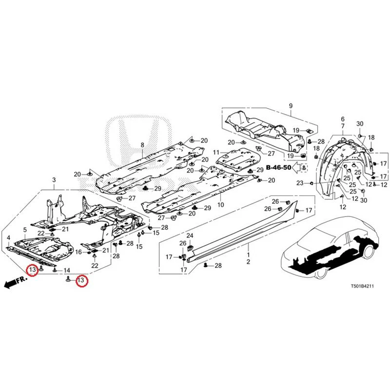 [NEW] JDM HONDA CIVIC FL4 2023 Side Sill Garnish/Under Cover GENUINE OEM - Image 22