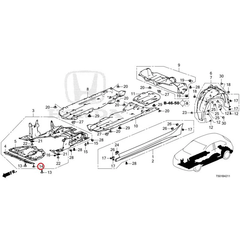 [NEW] JDM HONDA CIVIC FL4 2023 Side Sill Garnish/Under Cover GENUINE OEM - Image 23